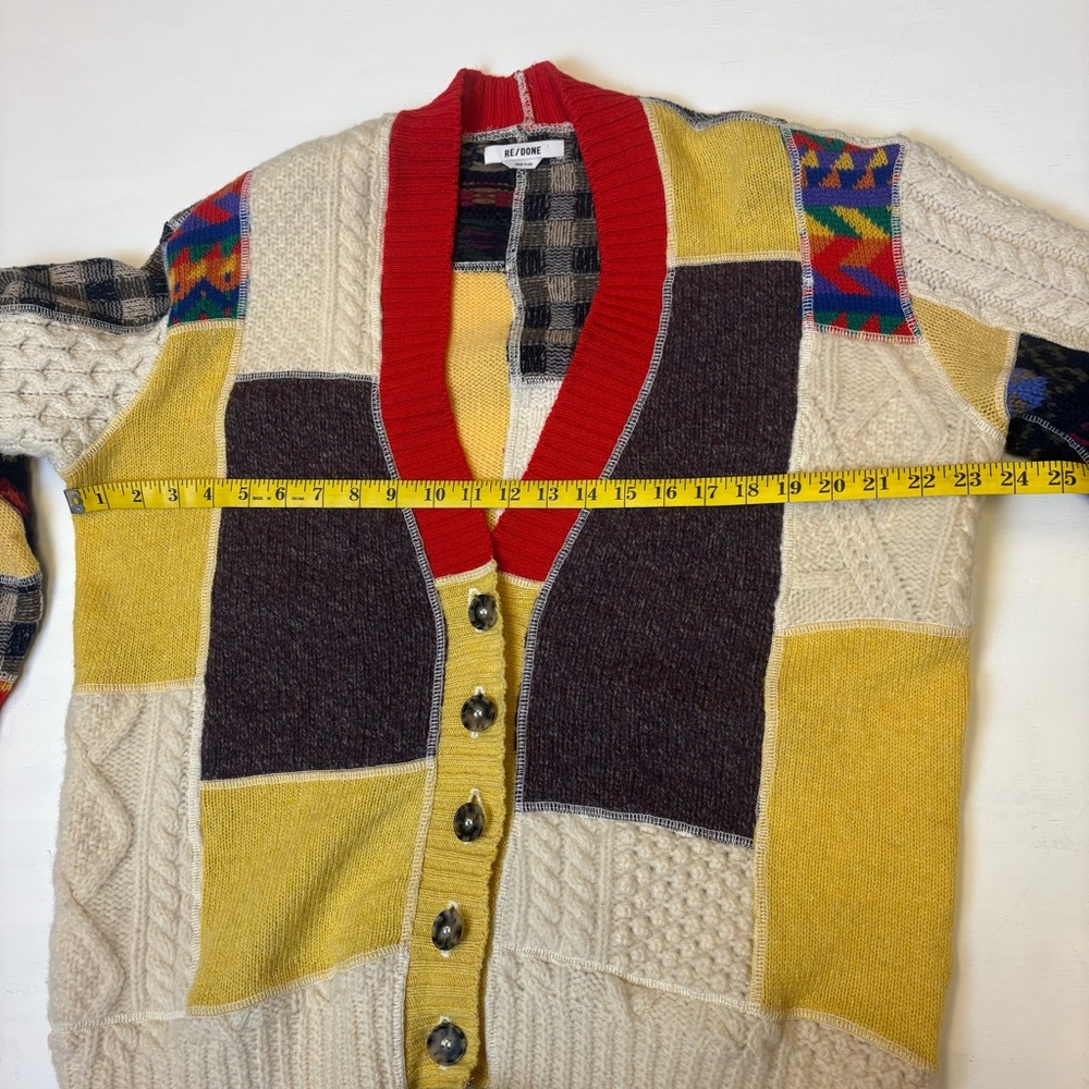 Re/Done Multicolor Patchwork Cardigan - Picture 10 of 11